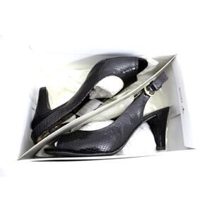 Etienne Aigner Marbella Women’s 7 M Brown Faux Snakeskin Slingback Shoes NEW